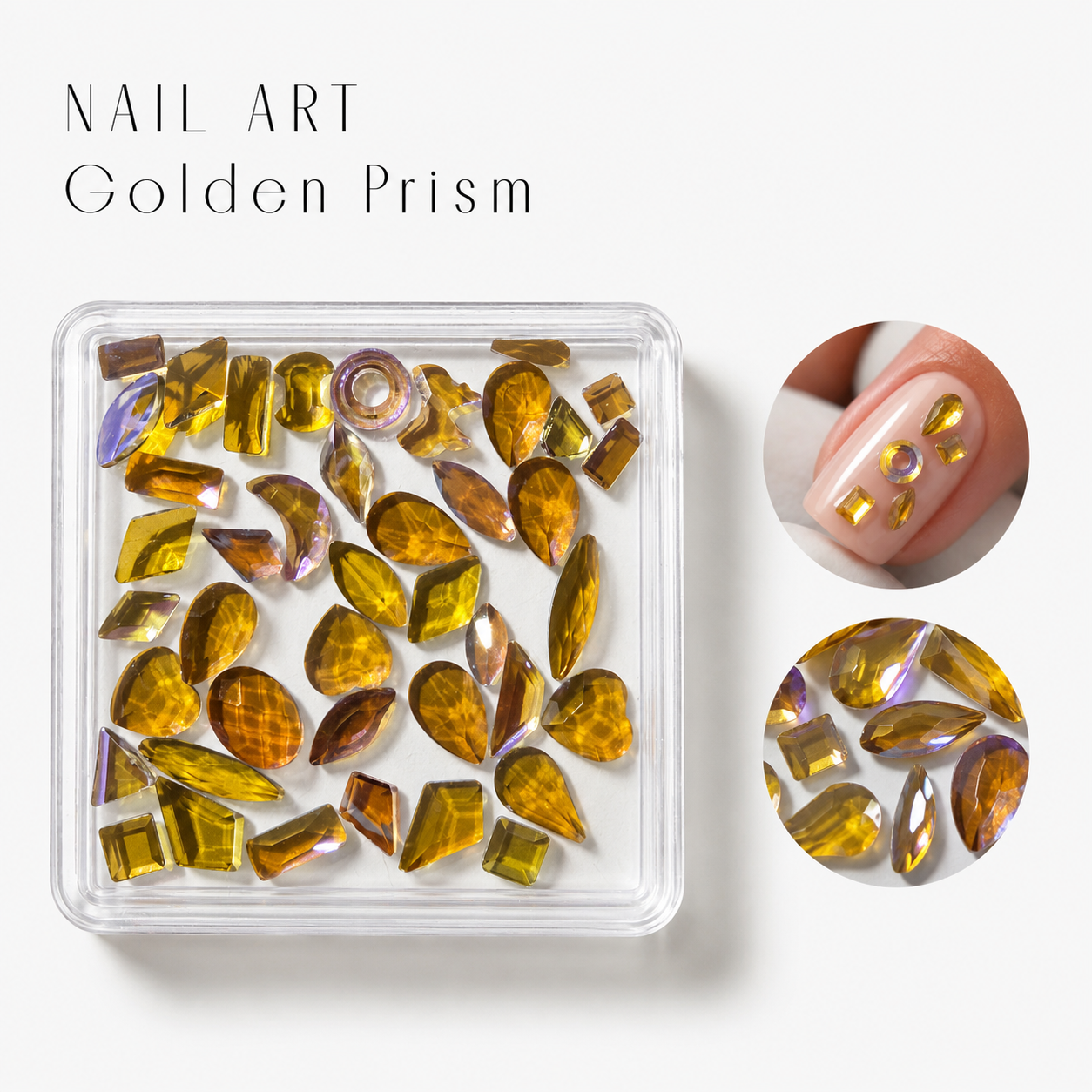 Image of Nail Art Golden Prism