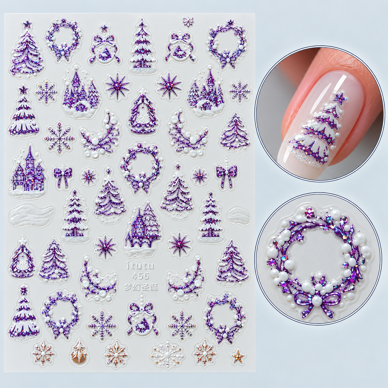Image of Sticker Nail Art 455 Snow
