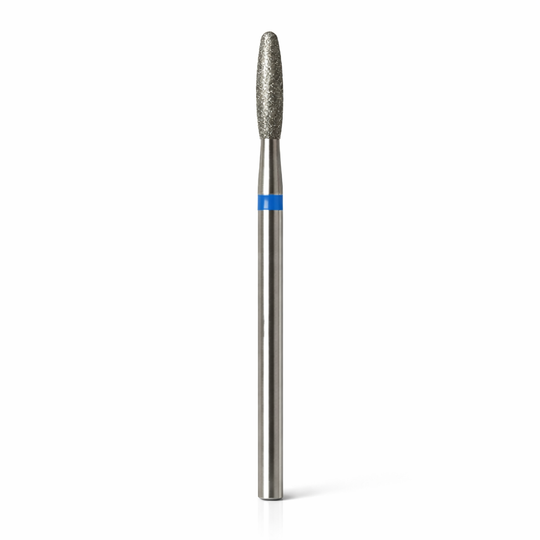 Bit freză diamantat flacără rotunjită 2,5 mm MALI, inel albastru
