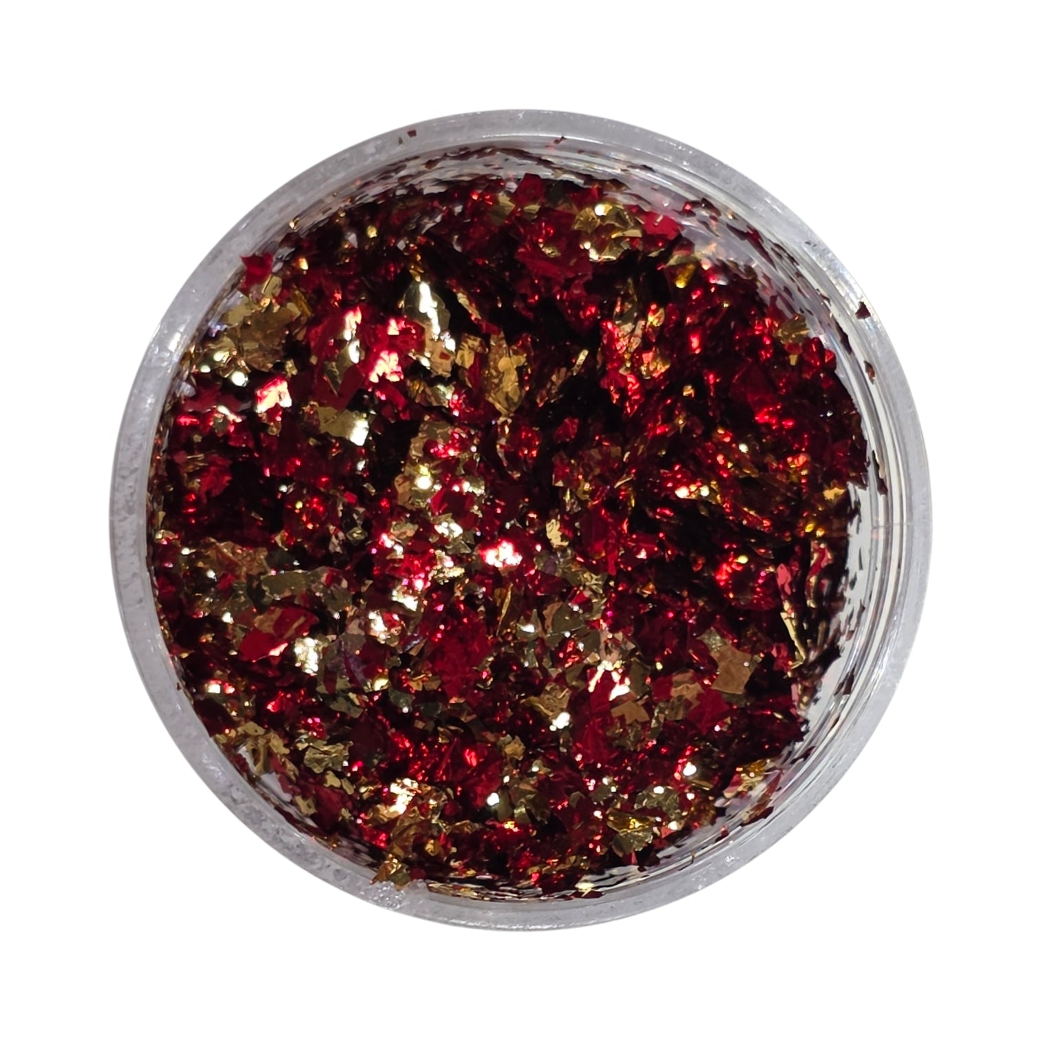 Decor pentru unghii Flakes Red Gold