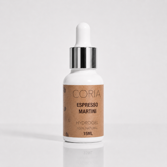 Hydrogel pentru cuticule Espresso Martini Coria, flacon 15 ml cu pipetă