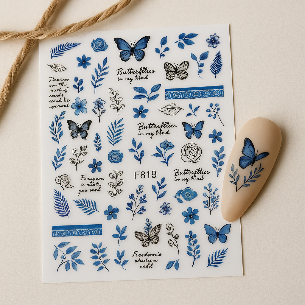 Sticker Unghii Dream Blue 819