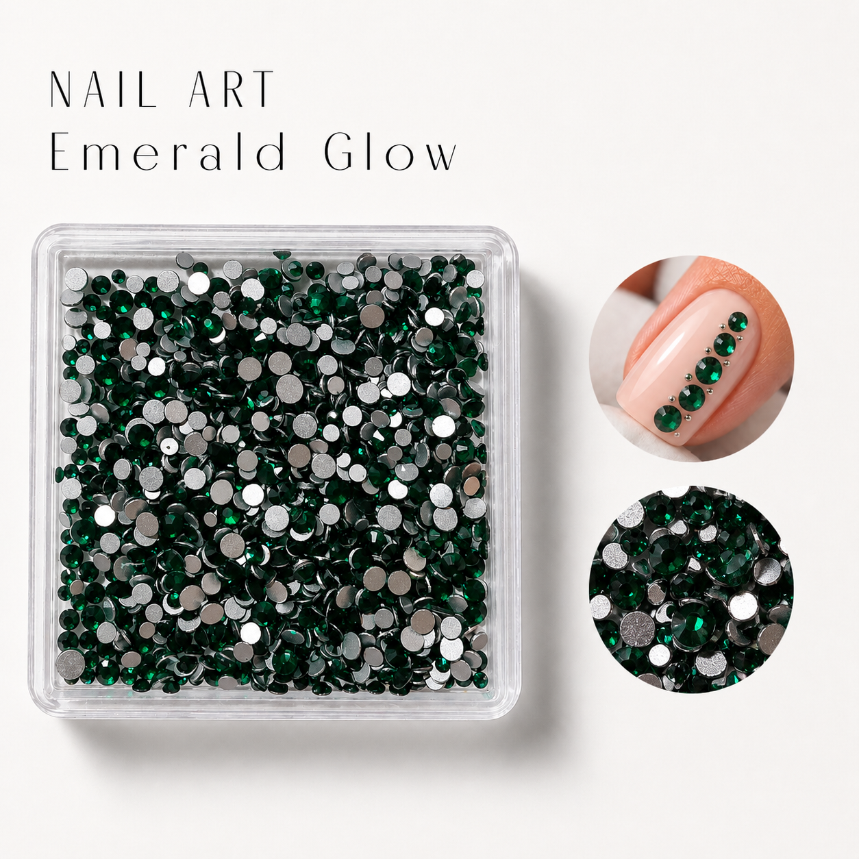 Image of Nail Art Emerald Glow