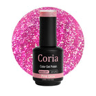 Ojă semipermanentă Coria Pink Glow 78 – roz cu sclipici, flacon 15 ml