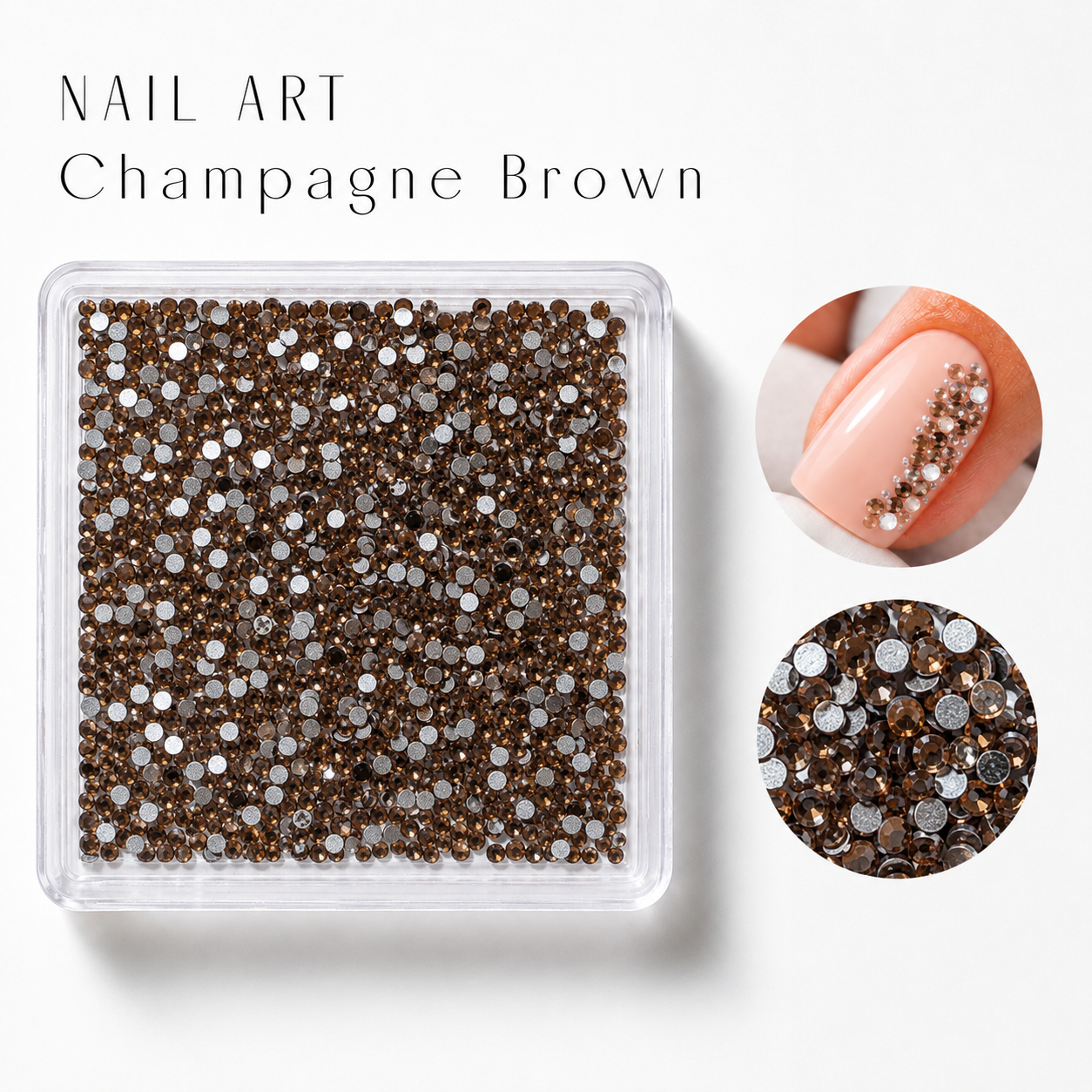 Image of Nail Art Champagne Brown