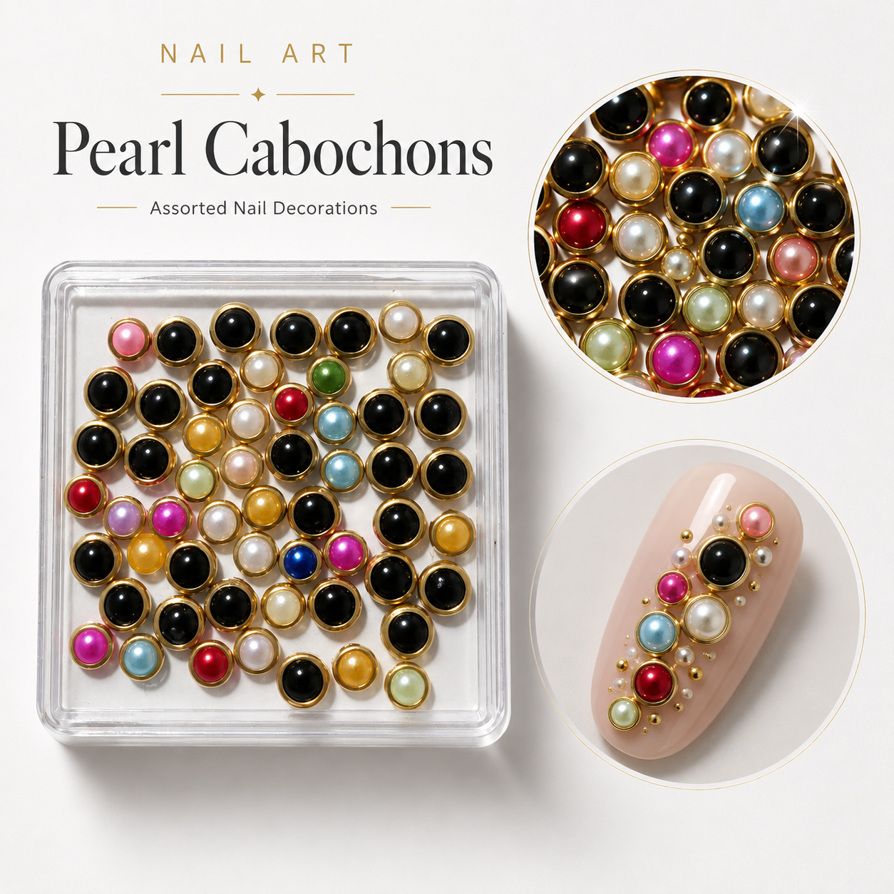 Image of Nail Art Pearl Cabochons