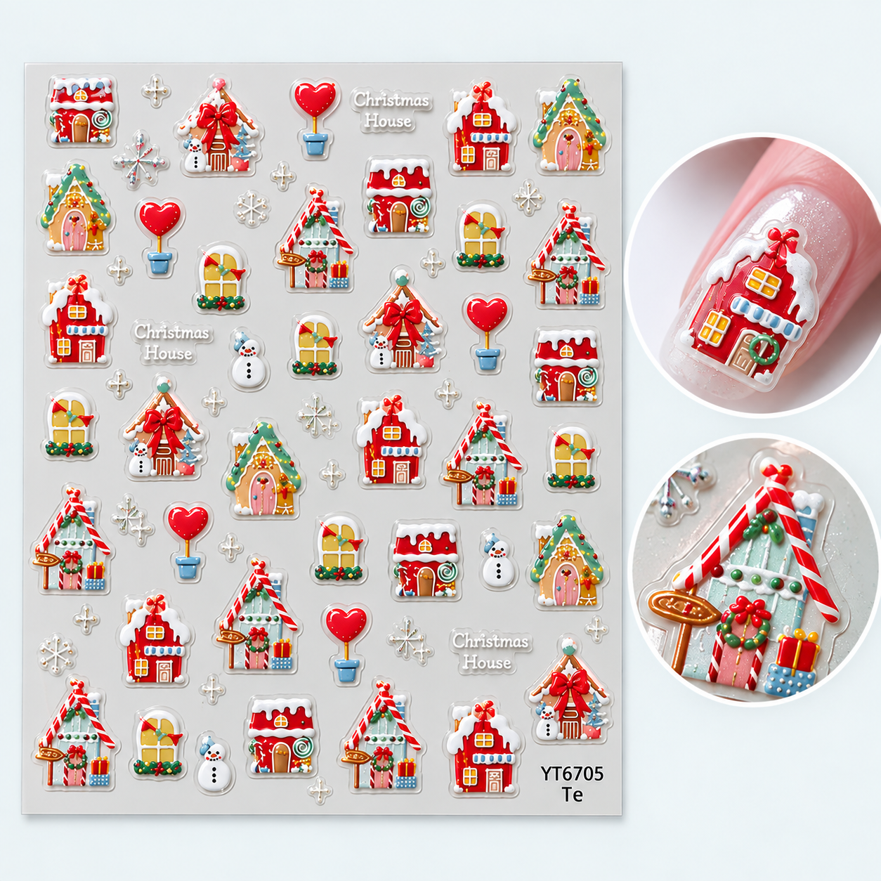 Image of Sticker Nail Art 6705 Snow