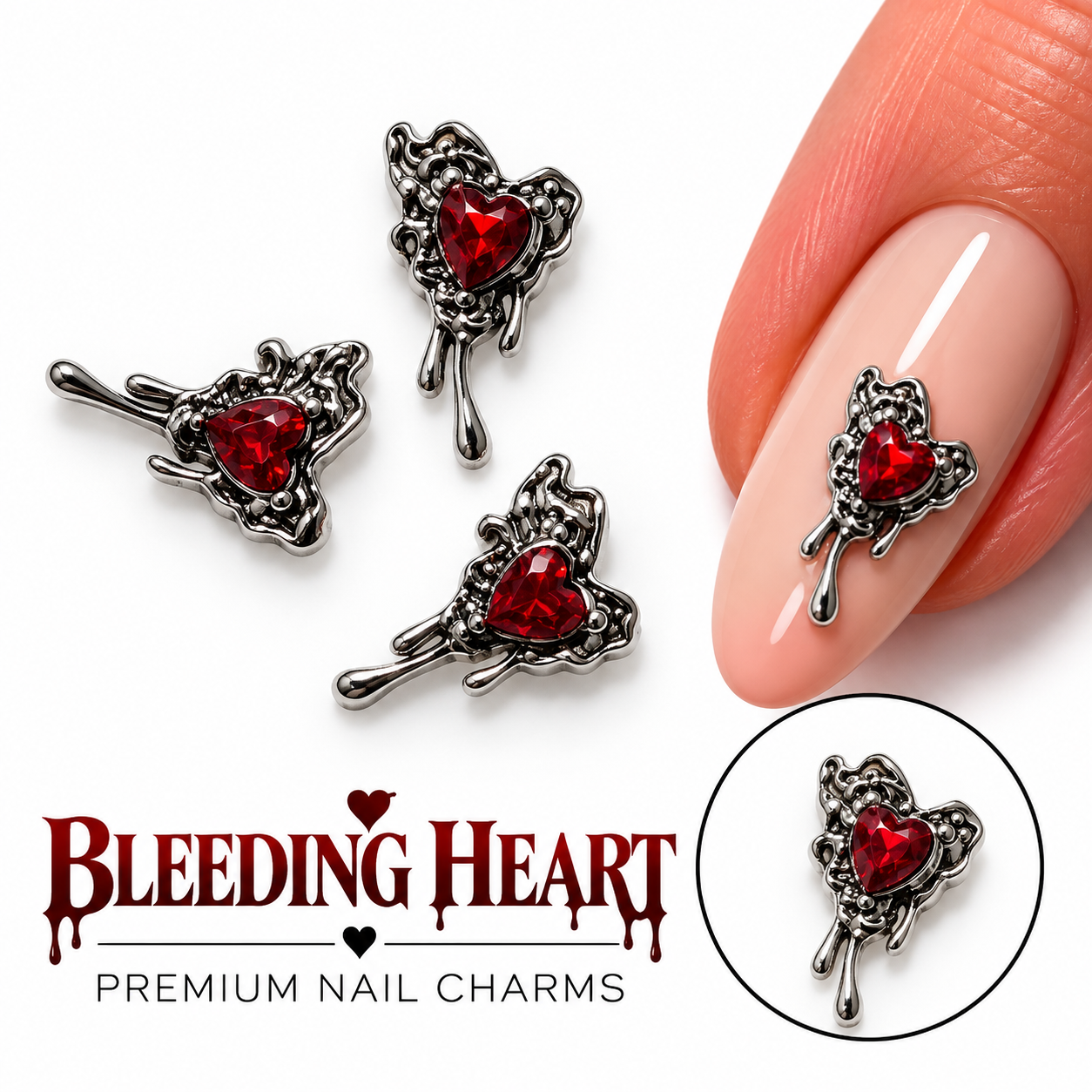 Image of Nail Art Bleeding Heart
