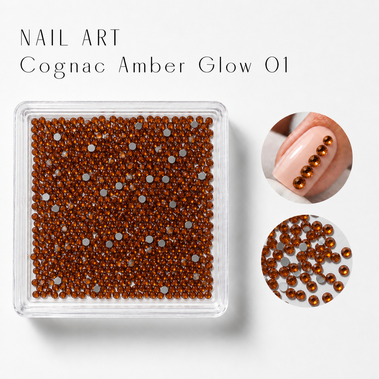 Image of Nail Art Cognac Amber Glow 01