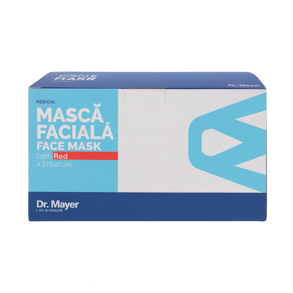 Image of Masca de protectie set 50 bucati cu 4 straturi Red Dr. Mayer