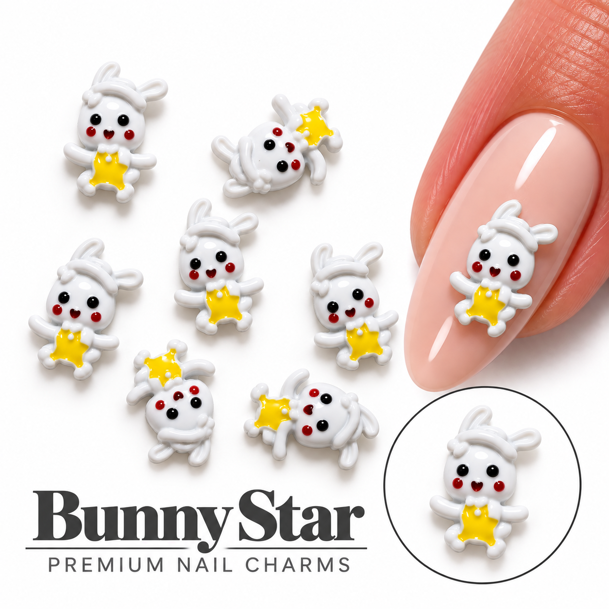 Image of Nail Art Charm Bunny Star