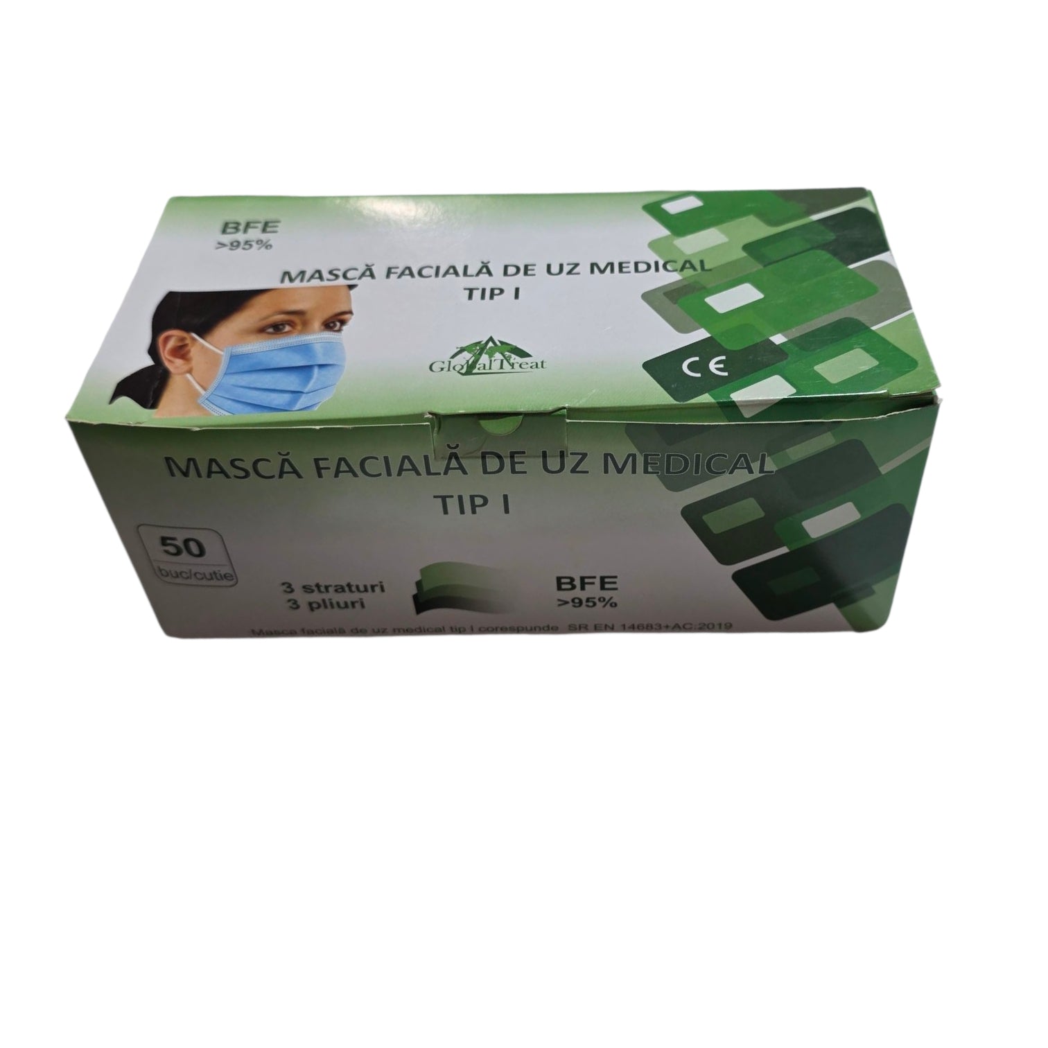 Masca de protectie set 50 bucati cu 4 straturi Red cu Fulgi