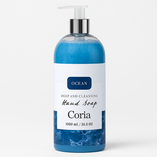 Săpun lichid pentru mâini Coria Ocean, flacon cu pompă 1000 ml