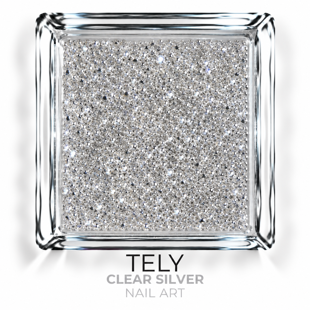 Image of Nail Art Tely Clear Silver