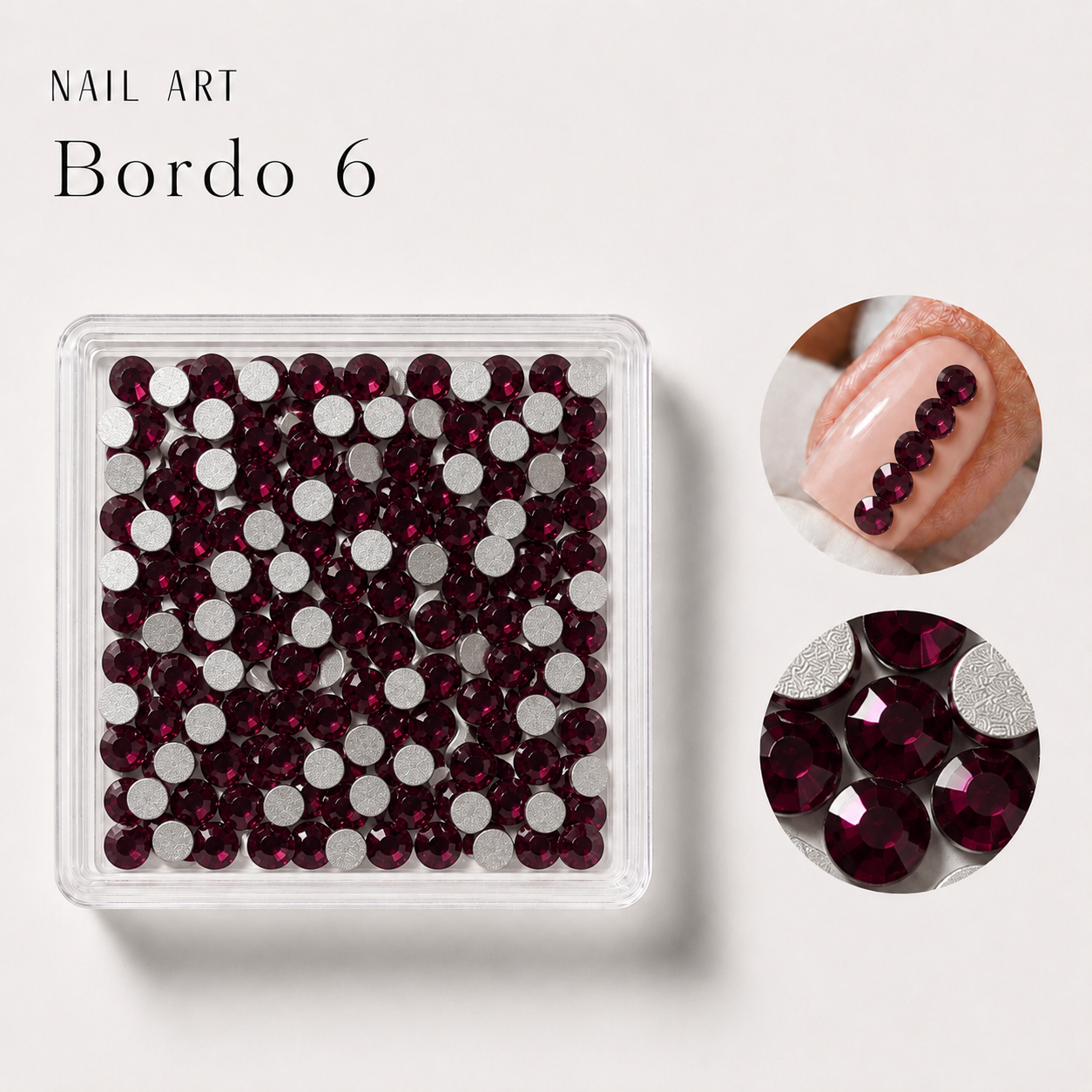 Image of Nail Art Bordo 6