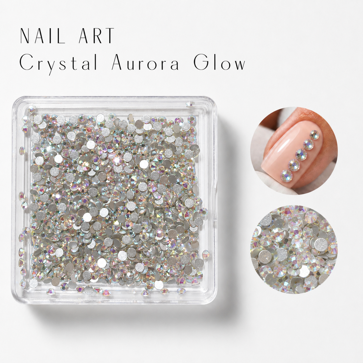 Image of Nail Art Crystal Aurora Glow