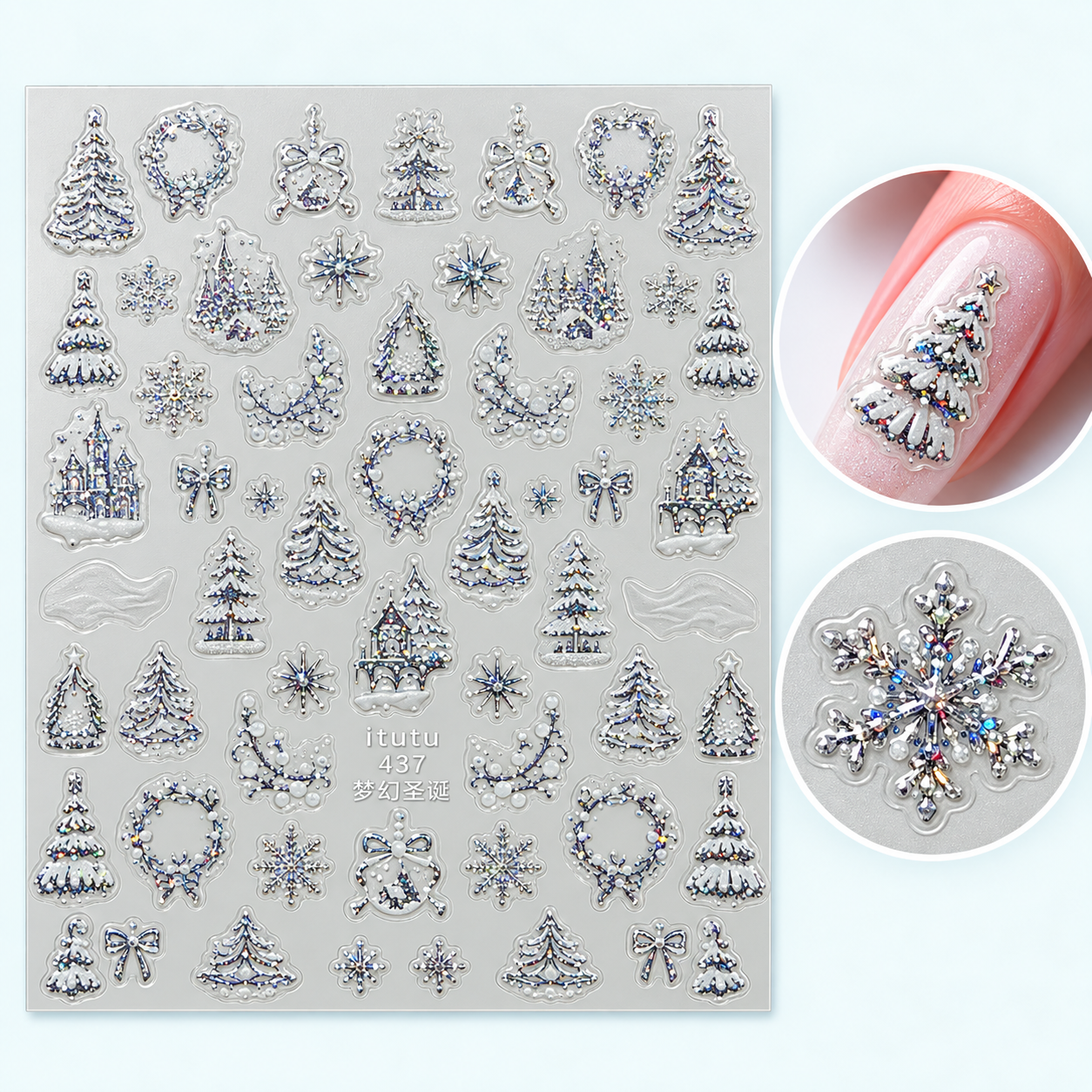 Image of Sticker Nail Art 437 Snow