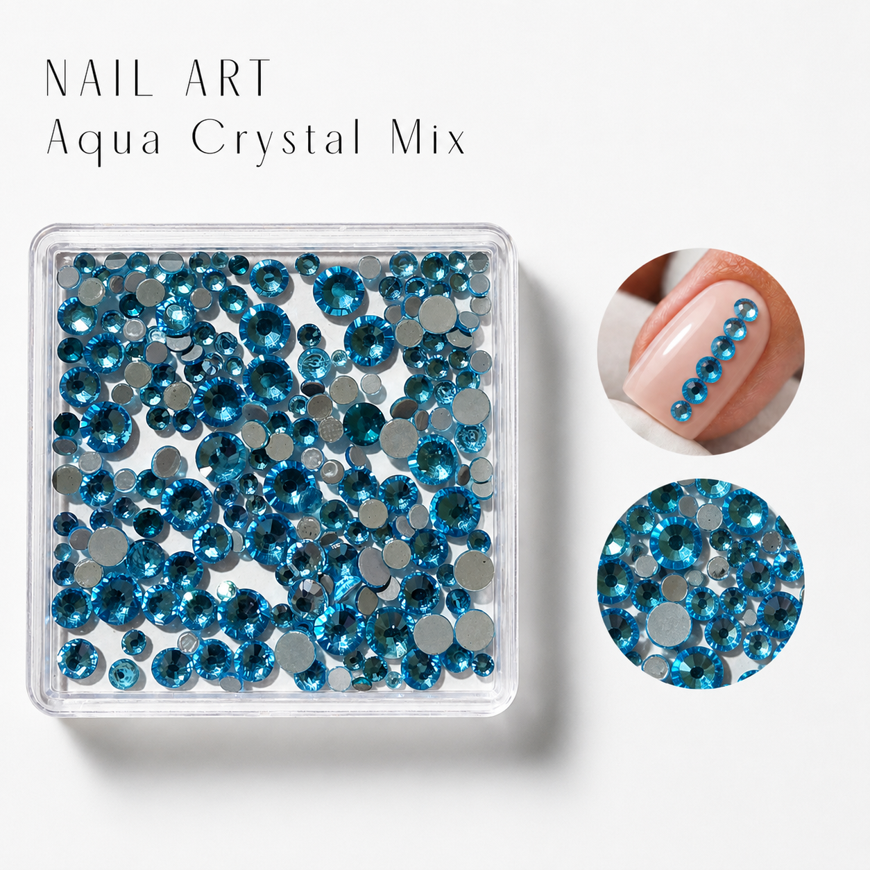 Image of Nail Art Aqua Crystal Mix