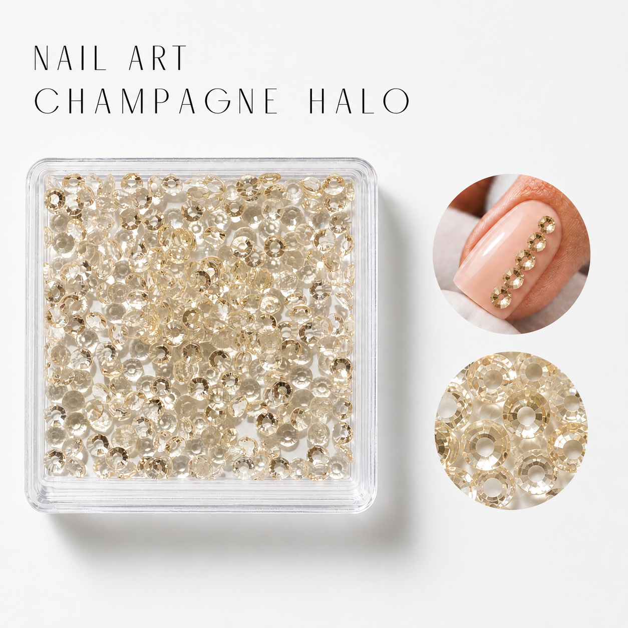Image of Nail Art Champagne Halo