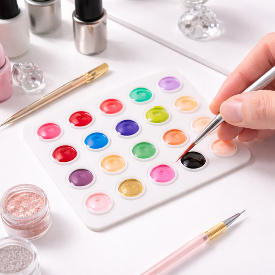 Butoane din silicon pentru expunerea culorilor, cu gel colorat