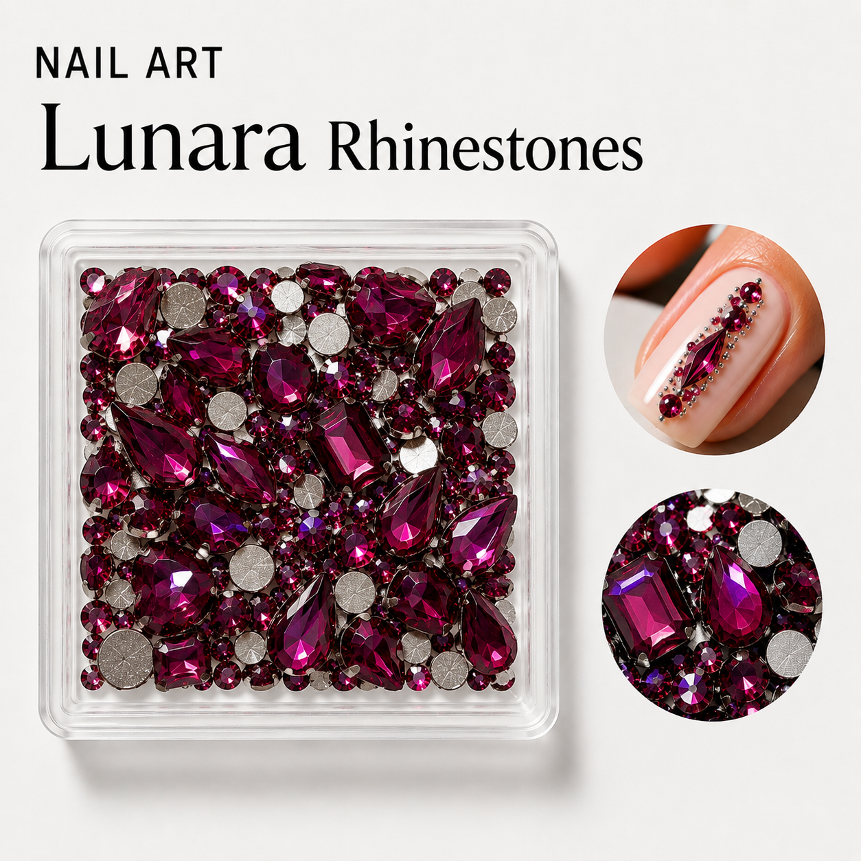 Image of Nail Art Lunara Rhinestone