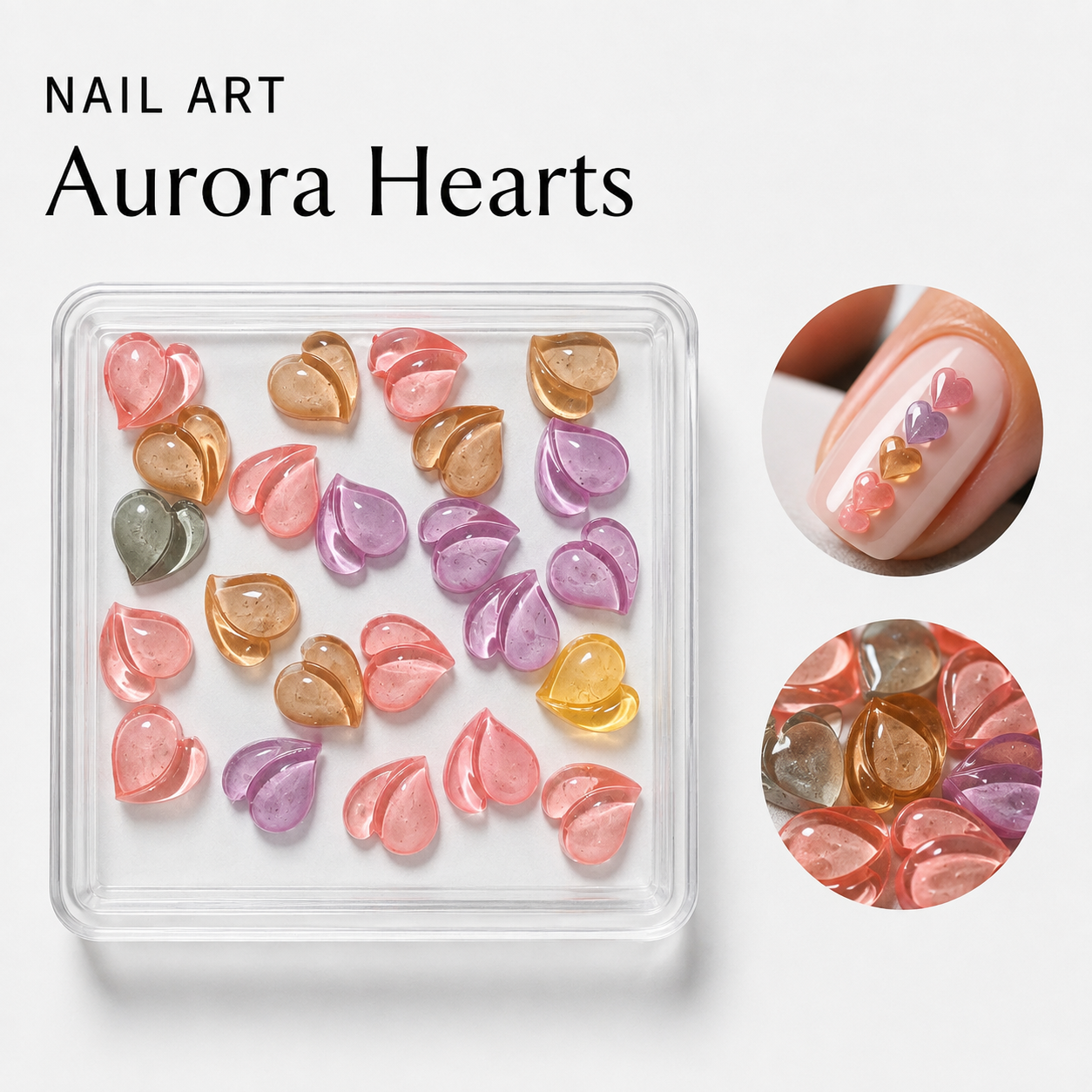 Image of Nail Art Aurora Heart