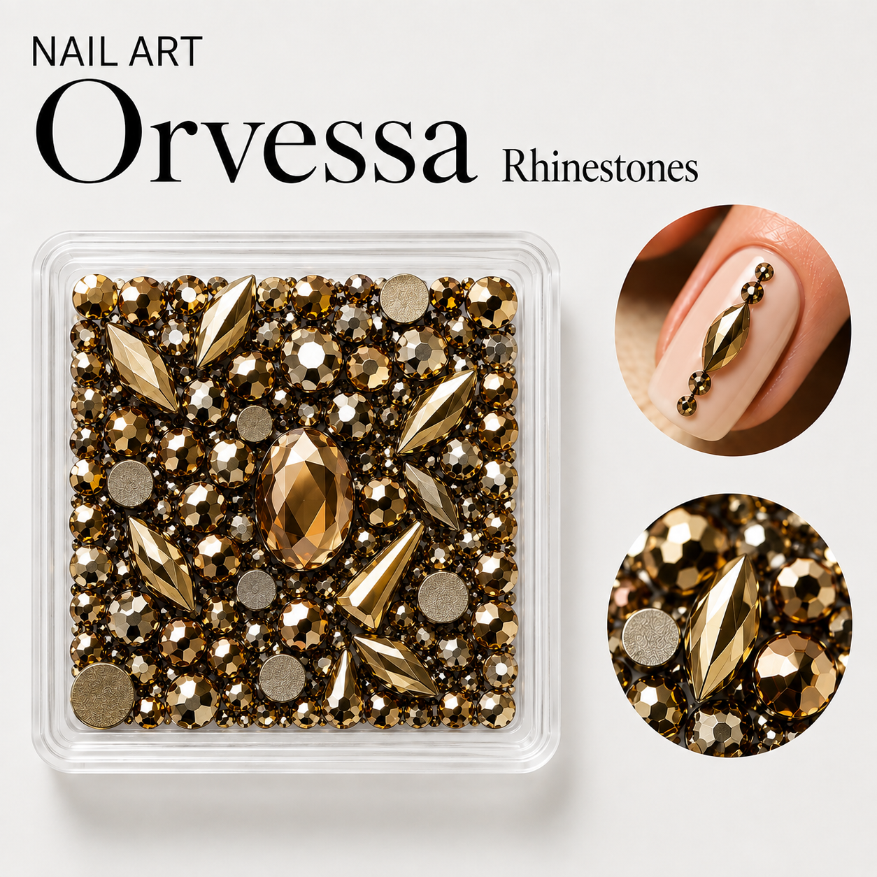 Image of Nail Art Orvessa Rhinestone