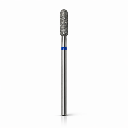 Bit freză diamantat cilindru cu vârf rotunjit 4 x 11 mm LUREN, inel albastru