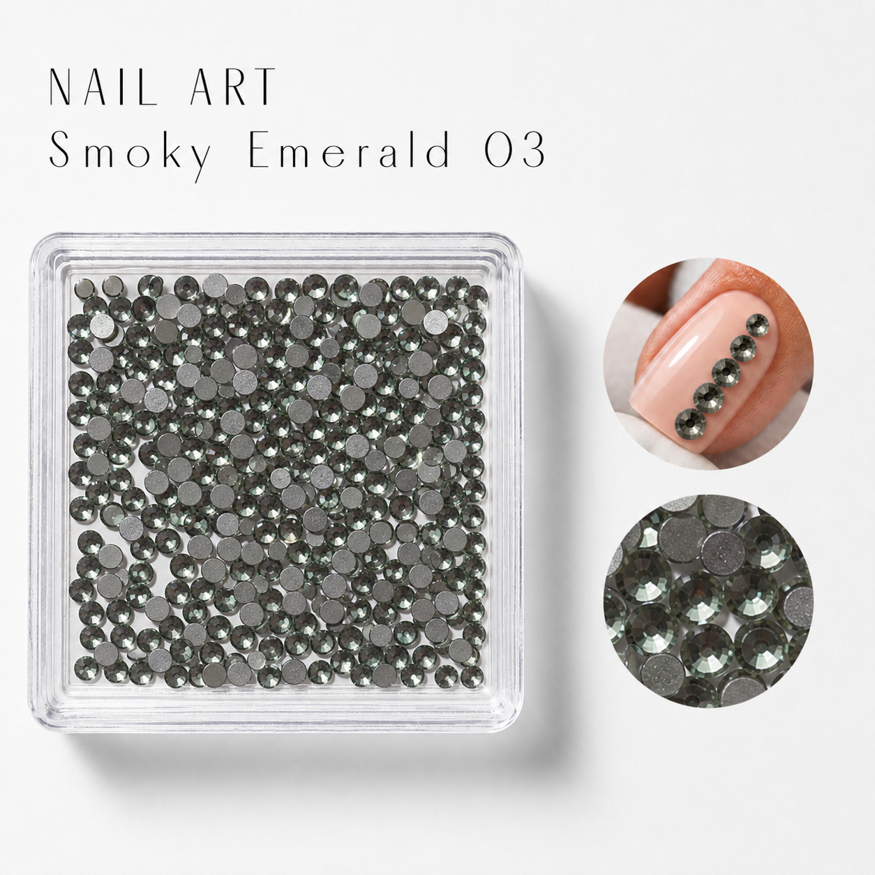 Image of Nail Art Smoky Emerald 03