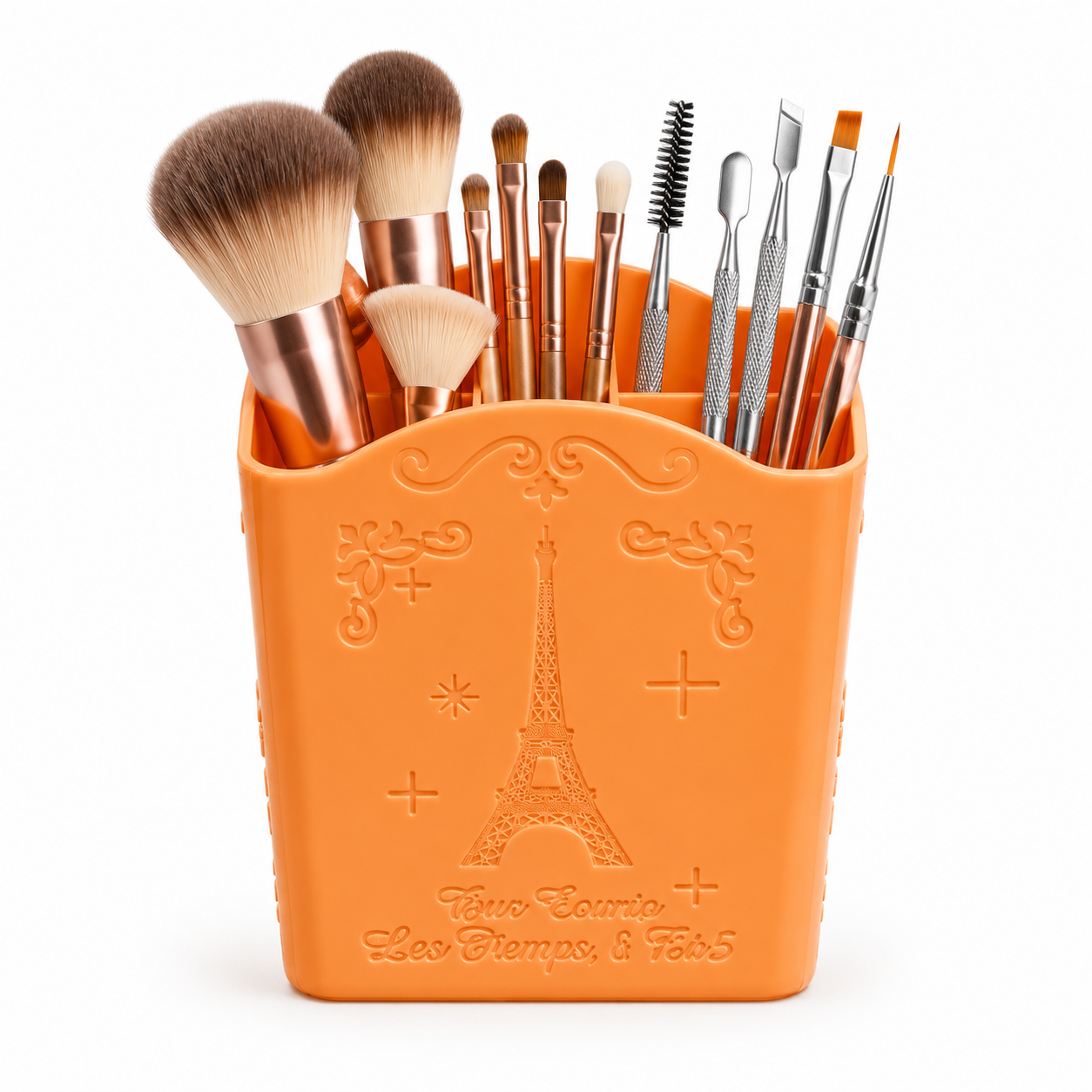 Image of Suport Pensule 4 Compartimente PARIS ORANGE