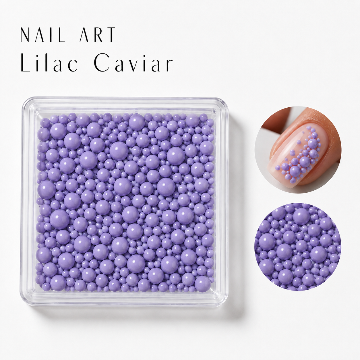 Image of Nail Art Lilac Caviar 1-3mm
