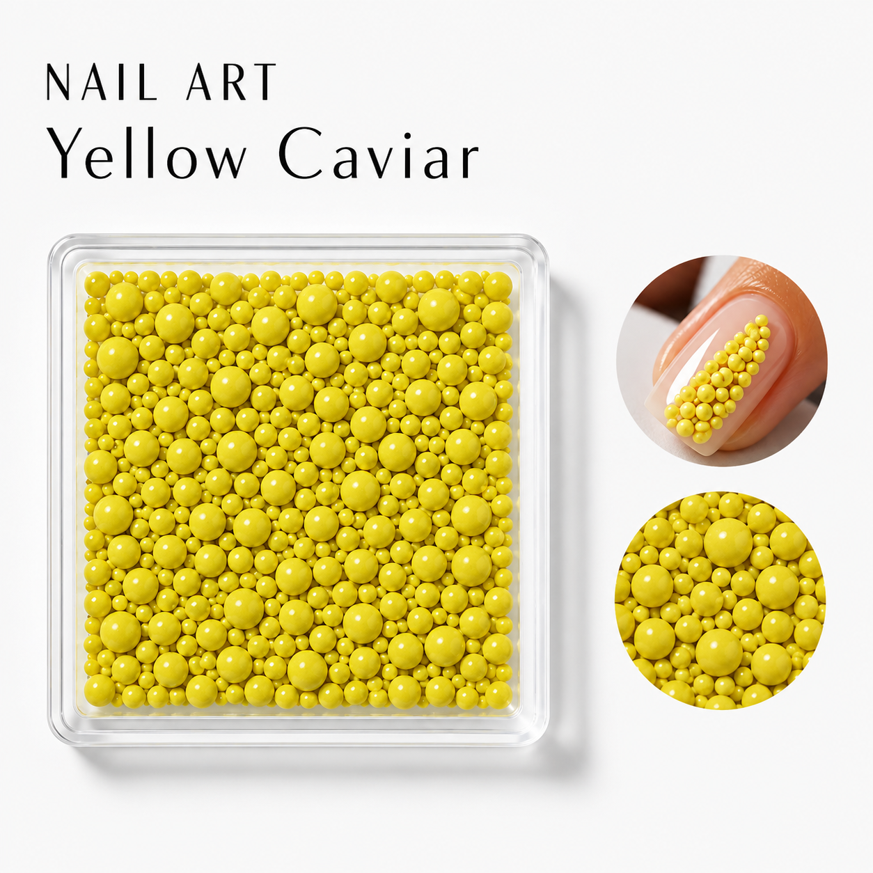 Image of Nail Art Yellow Caviar 1-3mm