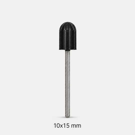 Bit freză pedichiură 10 x 15 mm cu căpișon negru