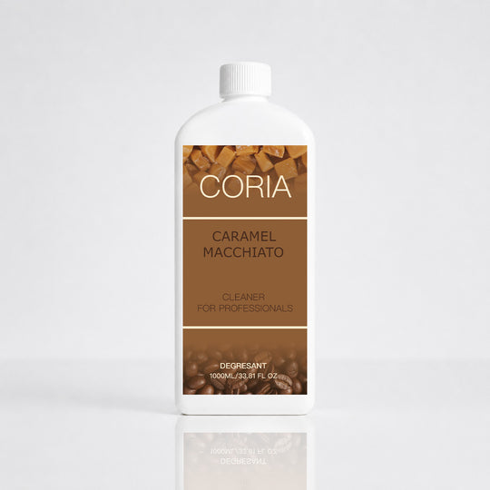 Cleaner Coria Caramel Macchiato 1000 ml – flacon alb cu etichetă maro