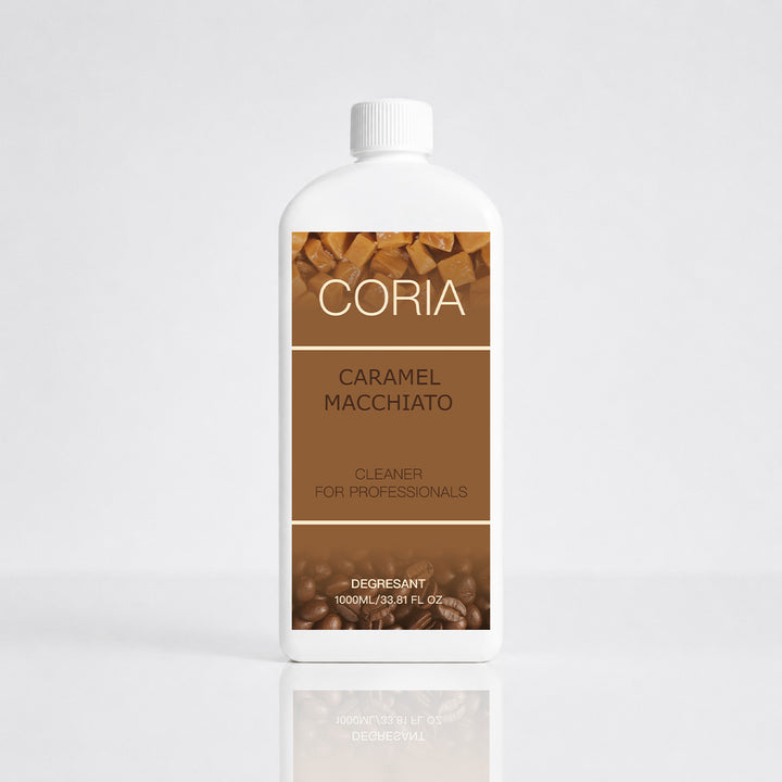 Cleaner Coria Caramel Macchiato 1000 ml – flacon alb cu etichetă maro