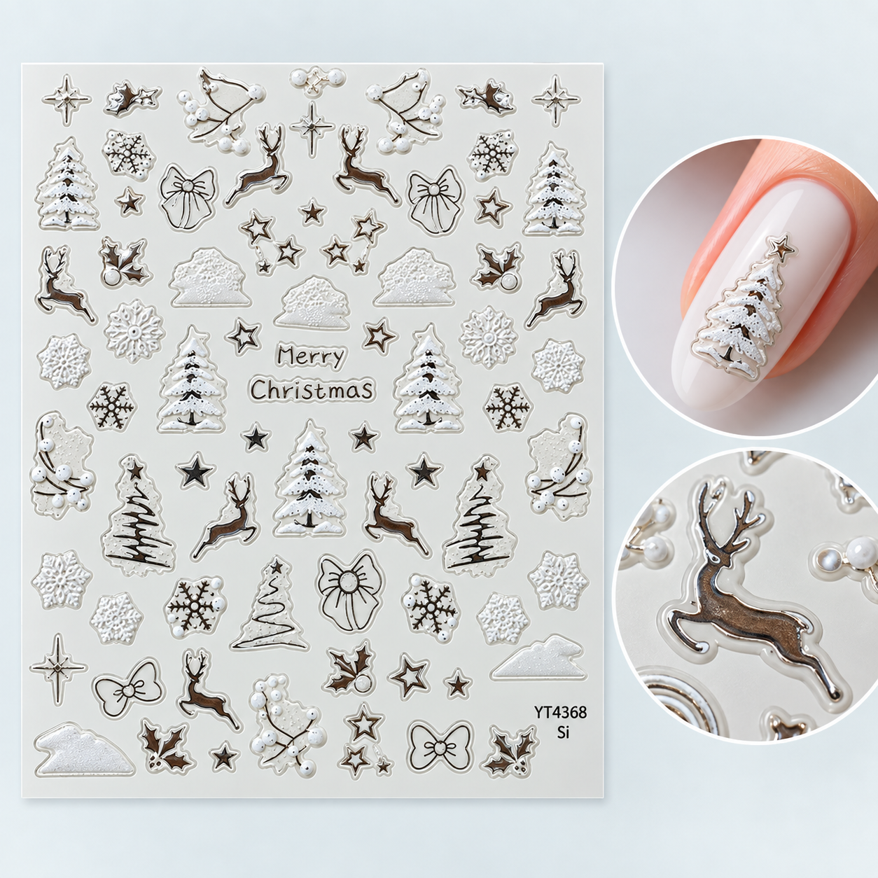 Image of Sticker Nail Art 4368 Snow