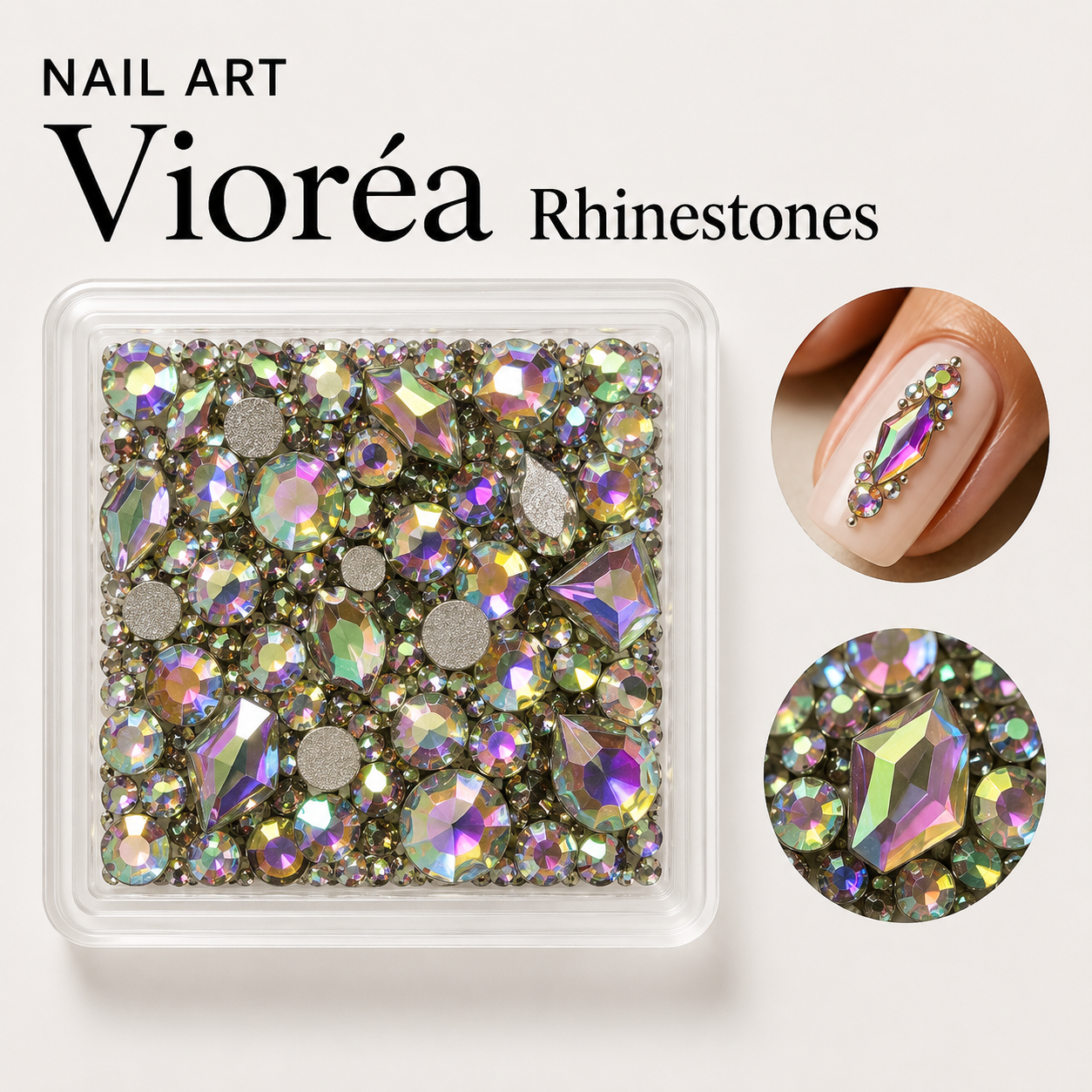 Image of Nail Art Viorea Rhinestone