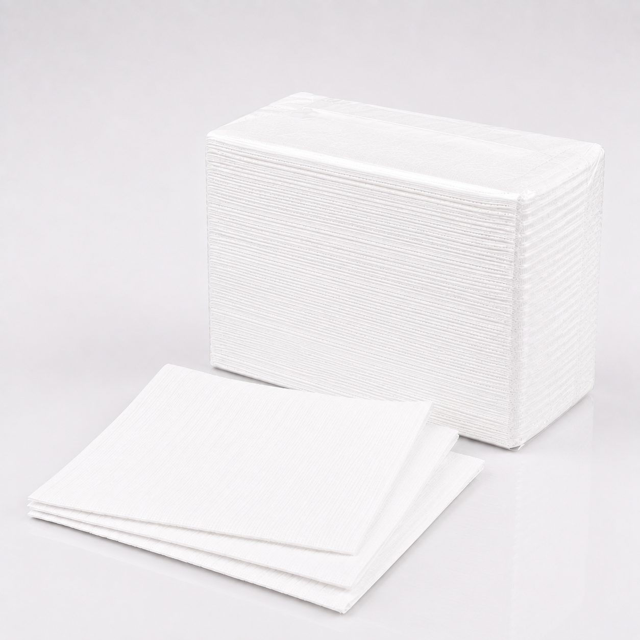 Image of Servetele din bumbac de unica folosinta (125 BUC) White 45x33