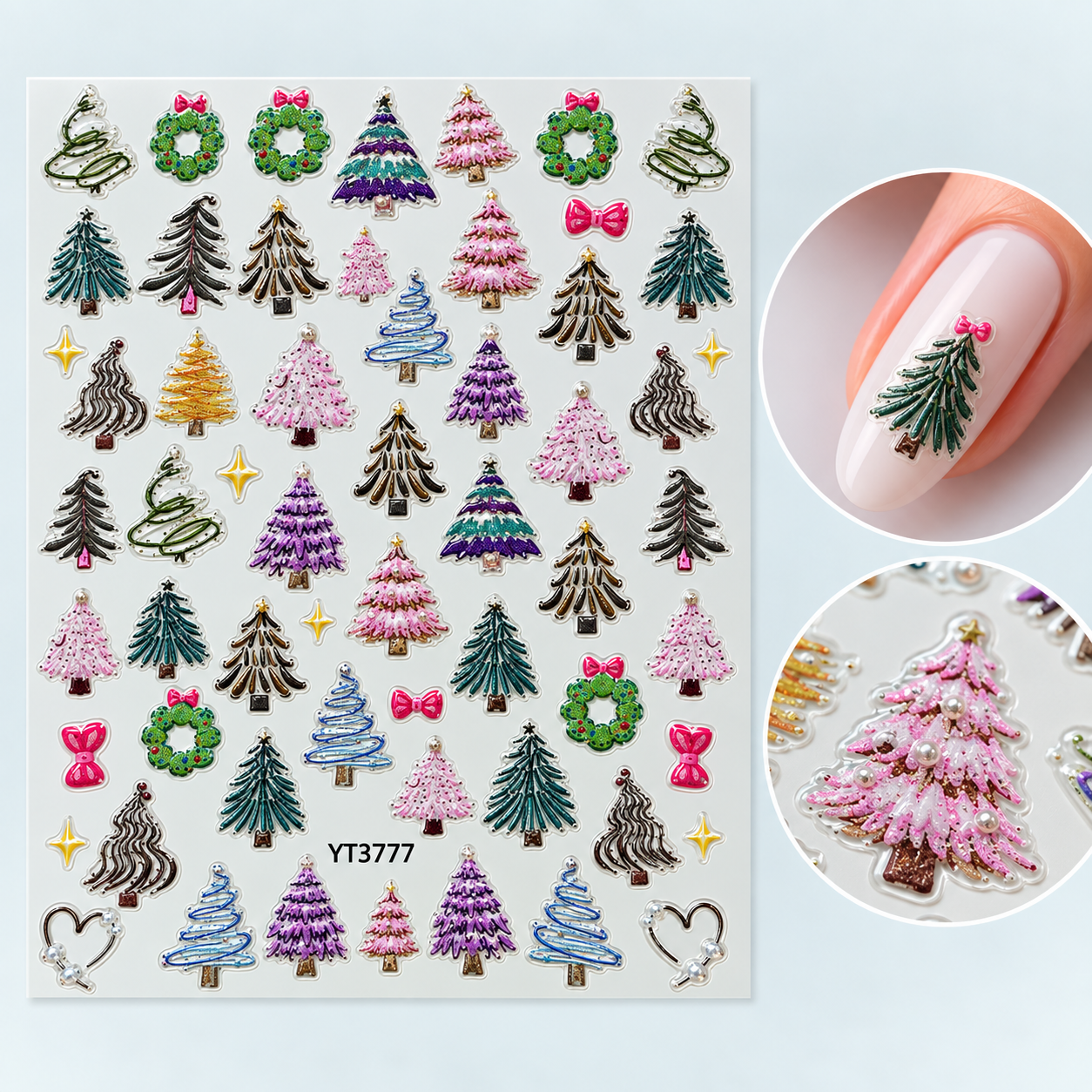 Image of Sticker Nail Art 3777 Snow