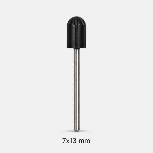 Bit freză pedichiură 7 x 13 mm cu căpișon negru