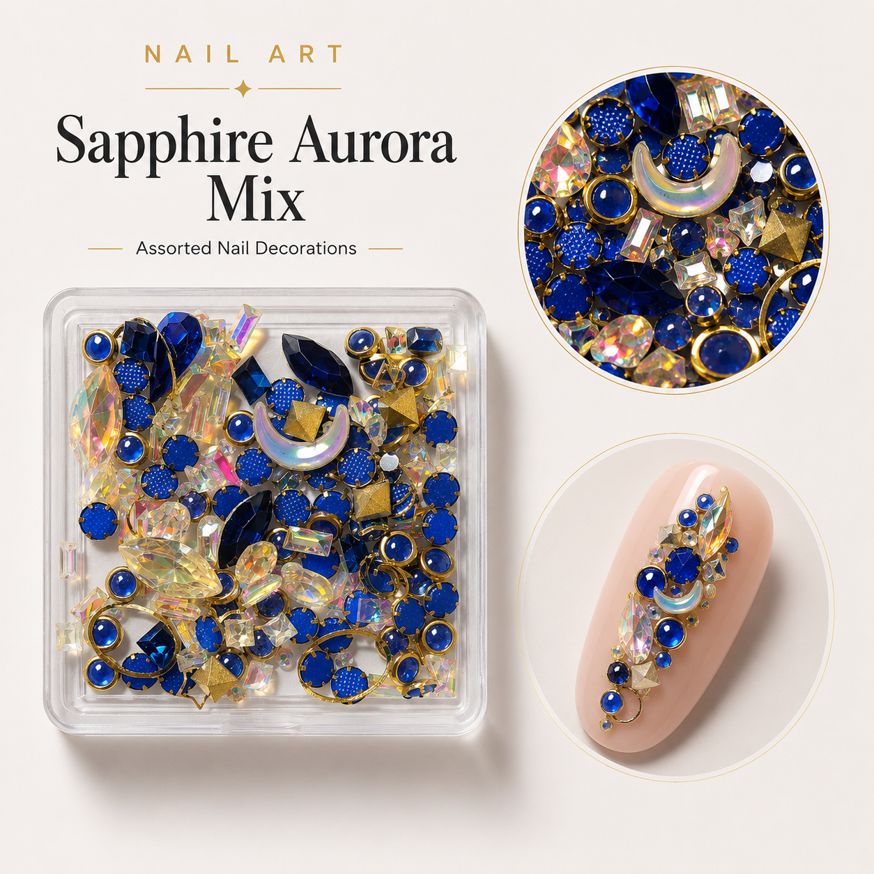 Image of Nail Art Sapphire Aurora Mix