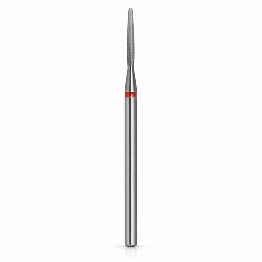 Bit freză diamantat flacără rotunjită lungă 1,4 mm SPECTRU, inel roșu