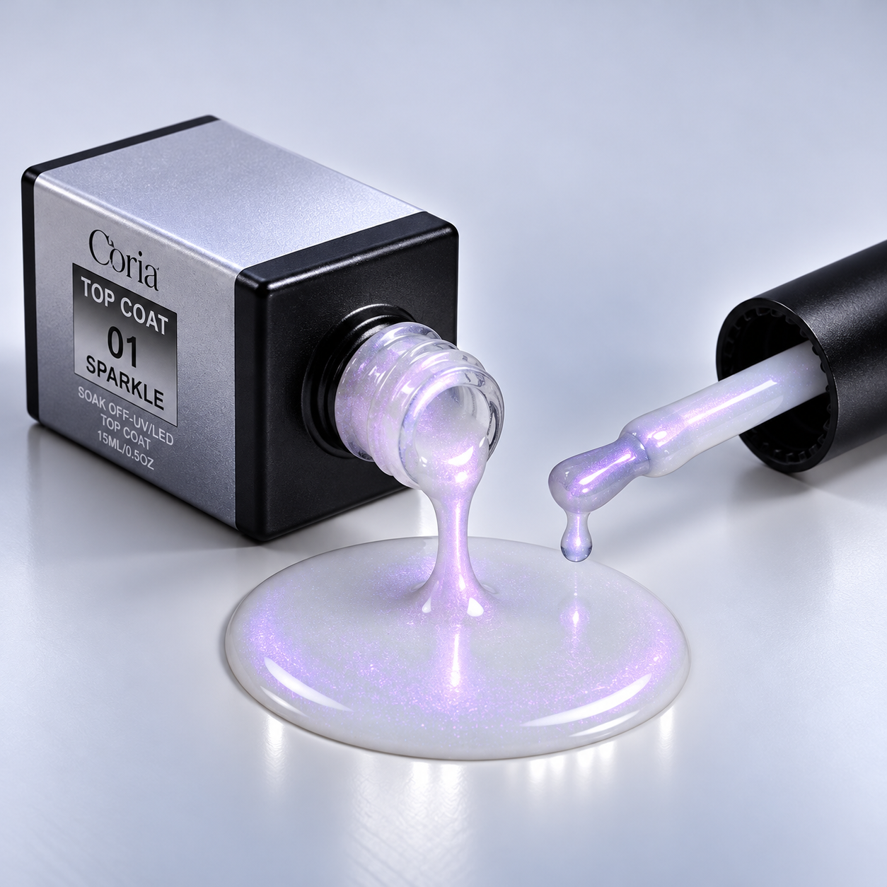 Top Coat Glitter 15ml 01