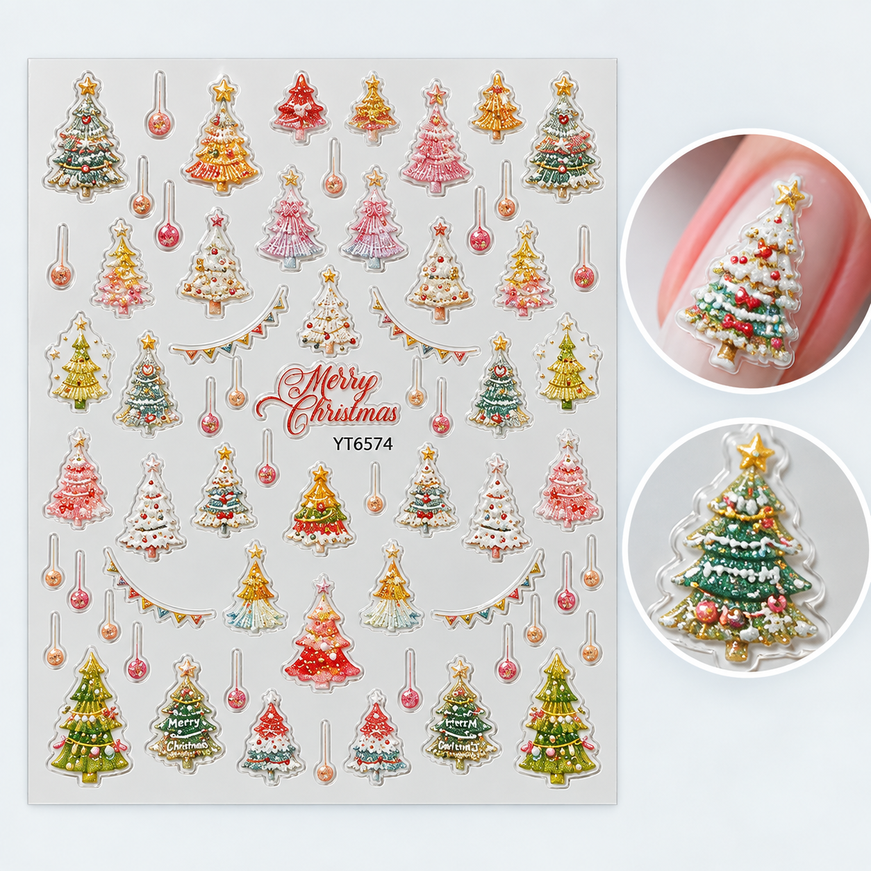 Image of Sticker Nail Art 6574 Snow