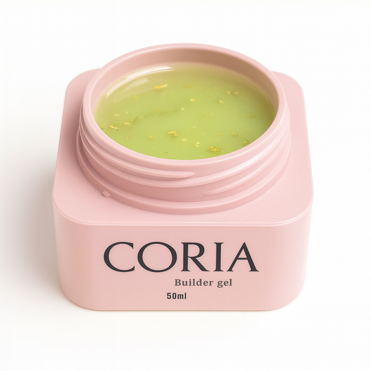 Builder Gel Gardenia 66 Coria – borcan 50 ml cu gel galben-verzui