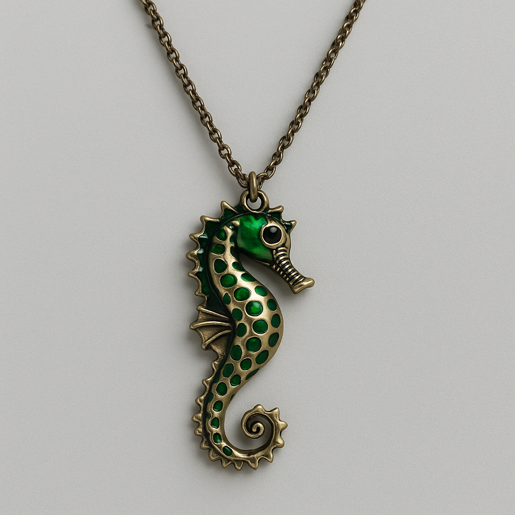 Colier Searhorse Emerald