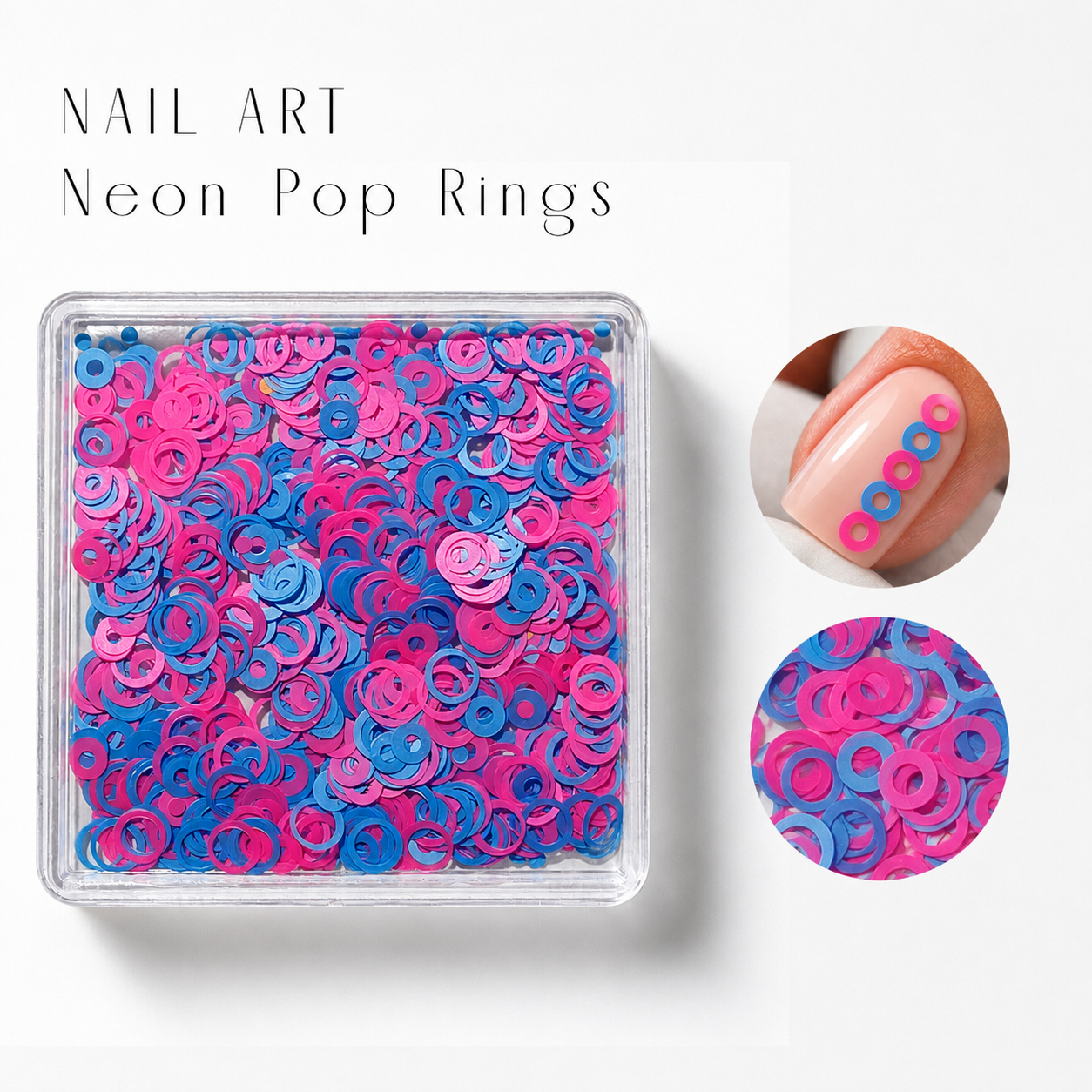 Image of Nail Art Neon Pop Rings