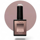 Ojă semipermanentă Coria Latte Nr. 10, flacon 15 ml pe fundal roz-gri