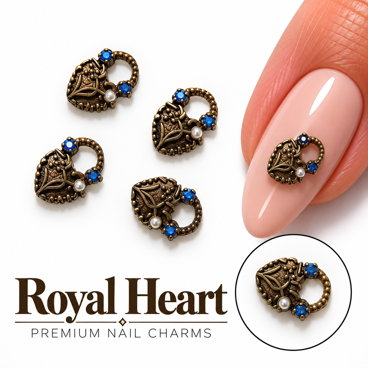 Image of Nail Art Royal Heart