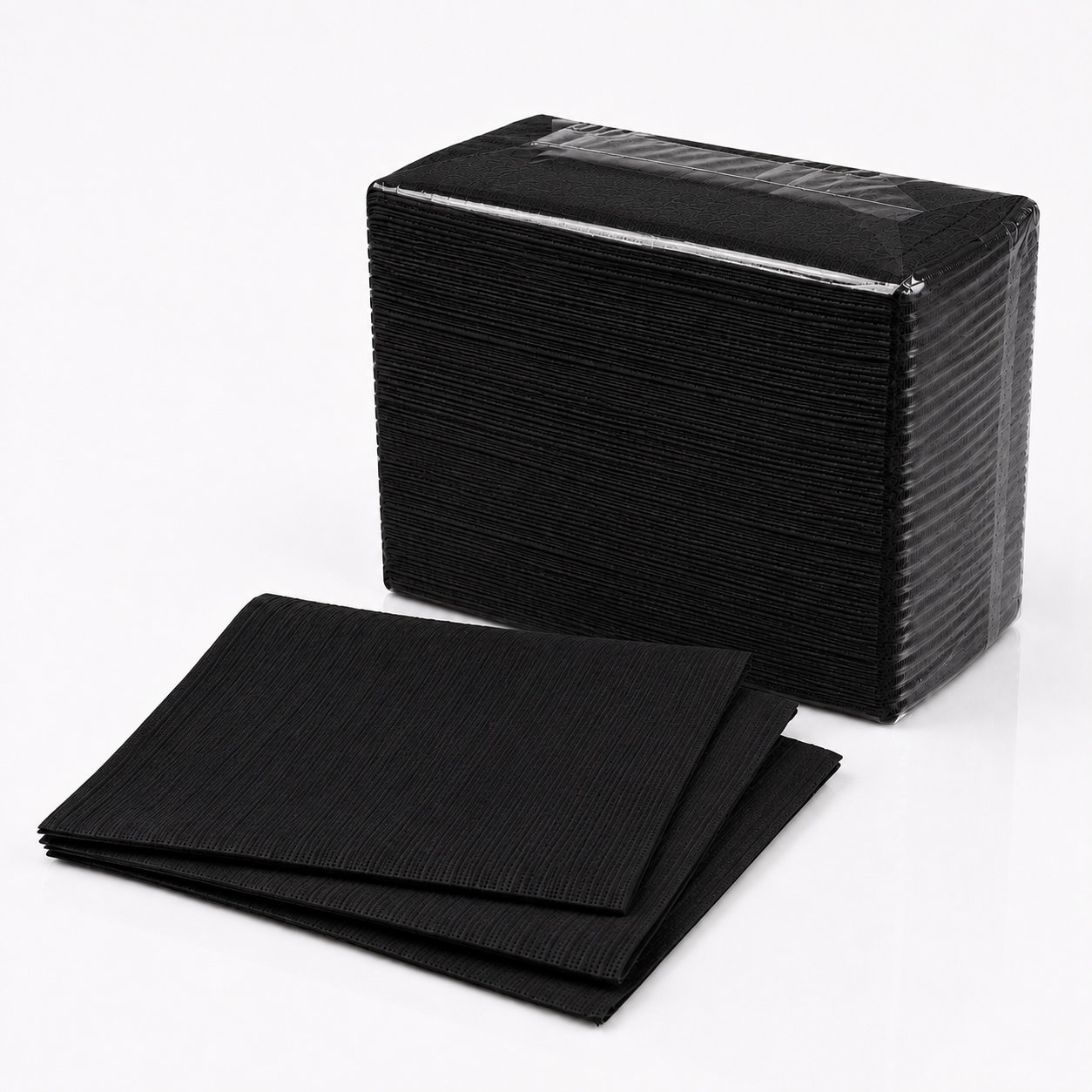 Image of Servetele din bumbac de unica folosinta (125 BUC) Black 45x33